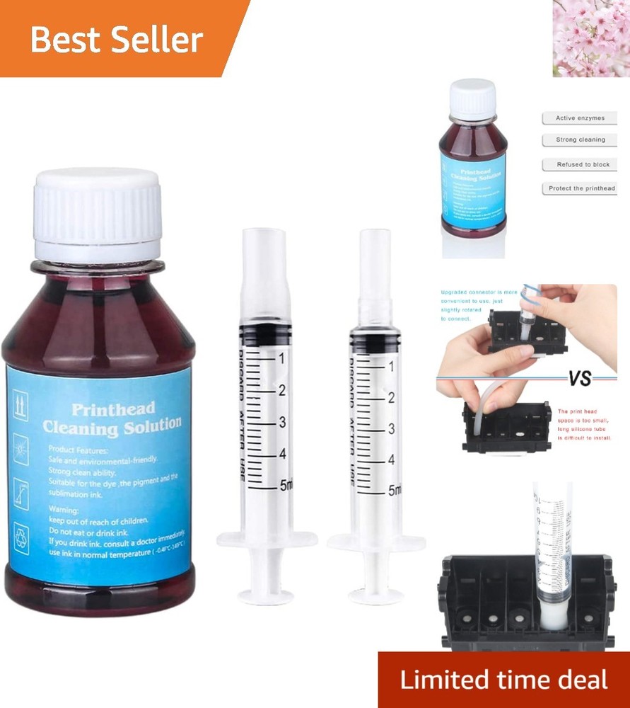 Inkjet Printhead Cleaning Solution (100ml) - Compatible with Multiple Models