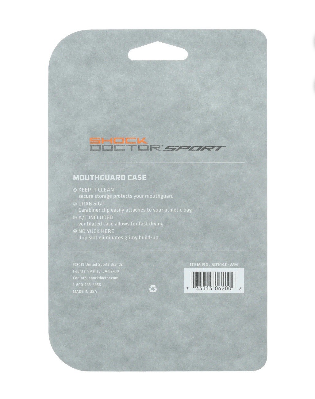 SHOCK DOCTOR SPORT MouthGuard Case Ventilated Universal • Blue