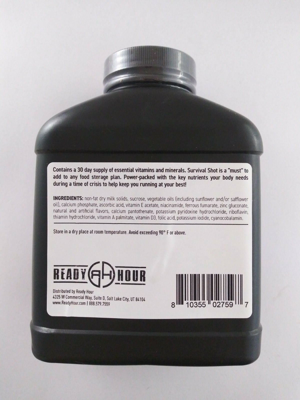 Survival Shot 180 Emergency Food Prepper Tablets Ready Hour 30 Day Supply Sealed