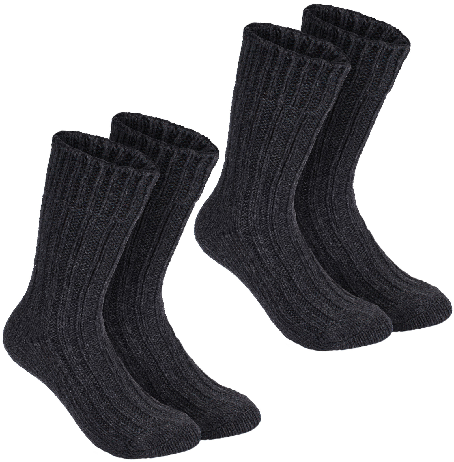 BRUBAKER 2 Pairs Unisex Alpaca Wool Socks - Thick Winter Socks for Men or Women