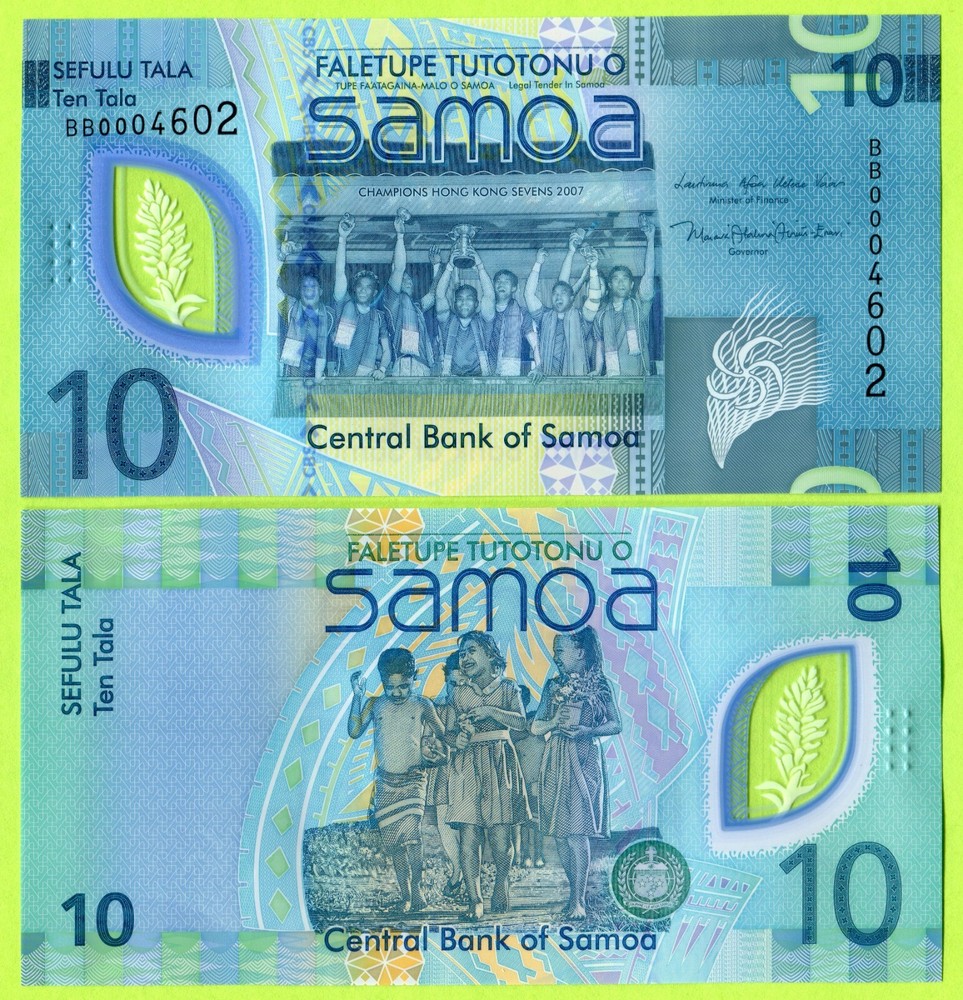 Samoa 10 Tala ND(2024) P48 UNC - Polymer