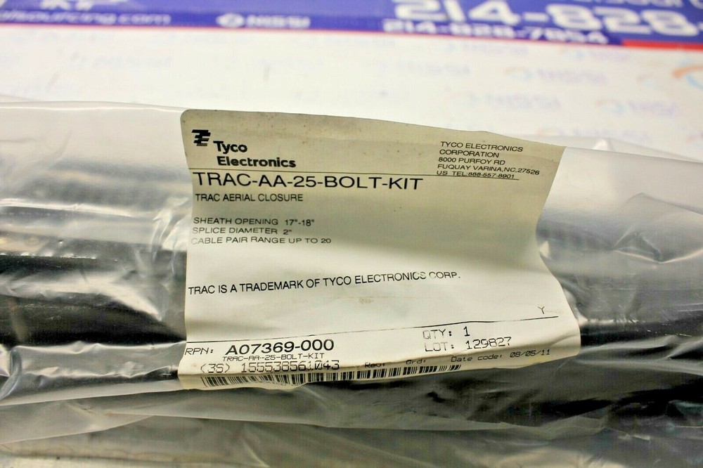 TYCO ELECTRONICS TRAC-AA-25-BOLT-KIT TRAC AERIAL CLOSURE