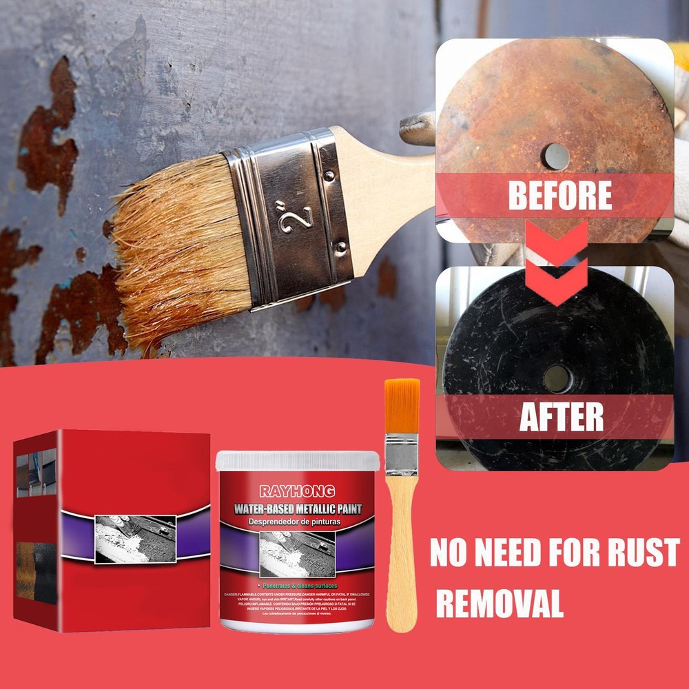 2× Car Anti-Rust Chassis Converter Water-Based Primer Metal Rust Remover Kit USA