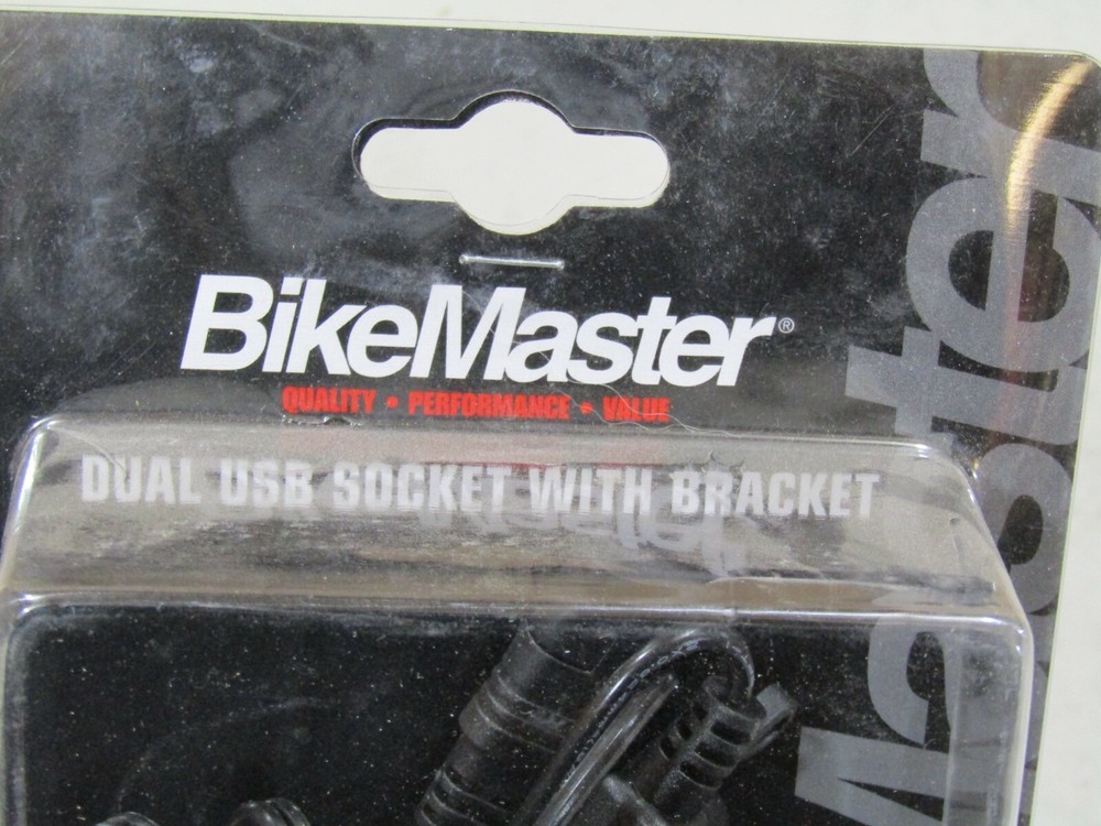 BIKEMASTER DUAL USB SOCKET WITH BRACKET