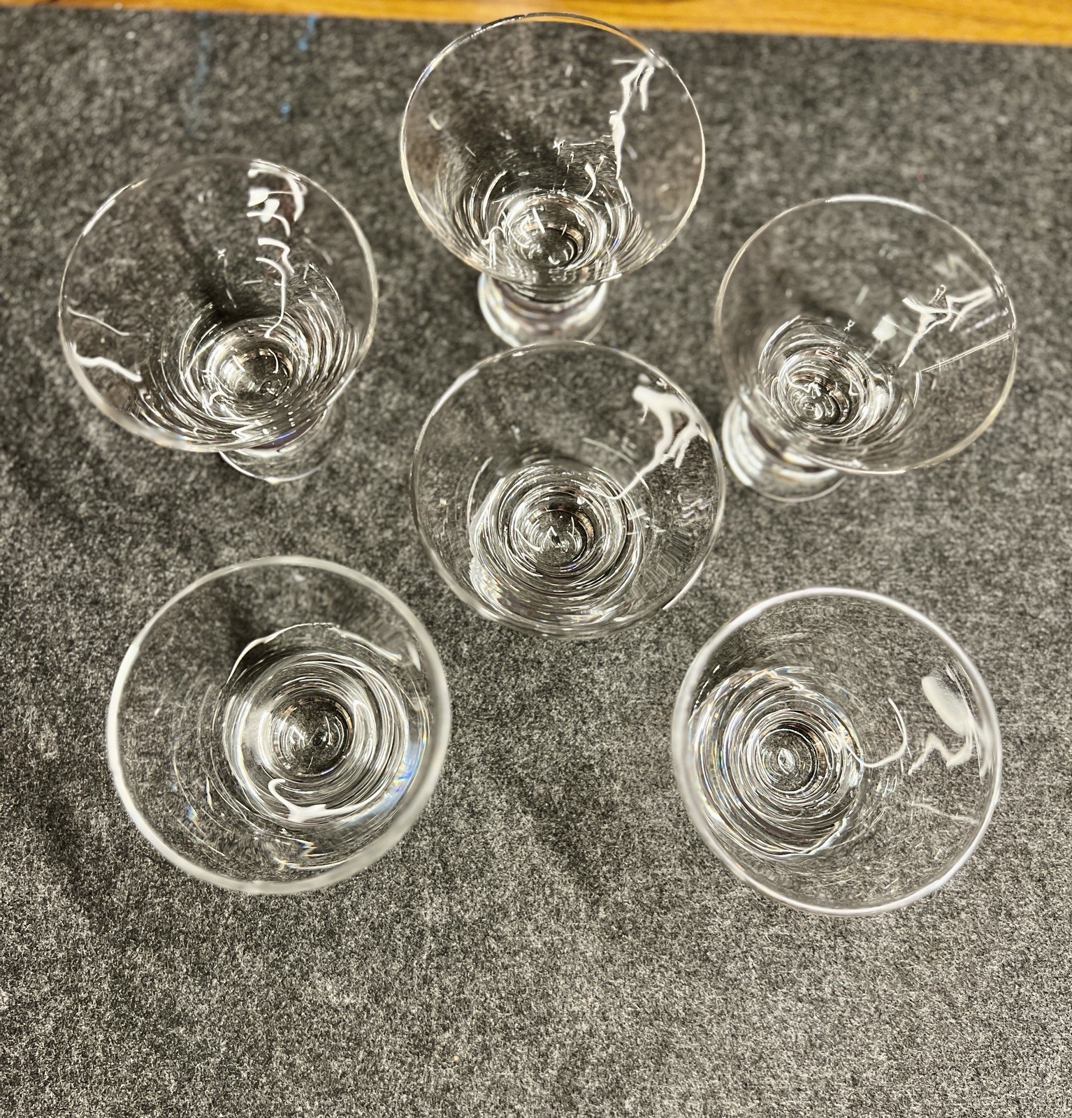 Vintage Stemless Mini Martini/Dessert 4oz Glasses