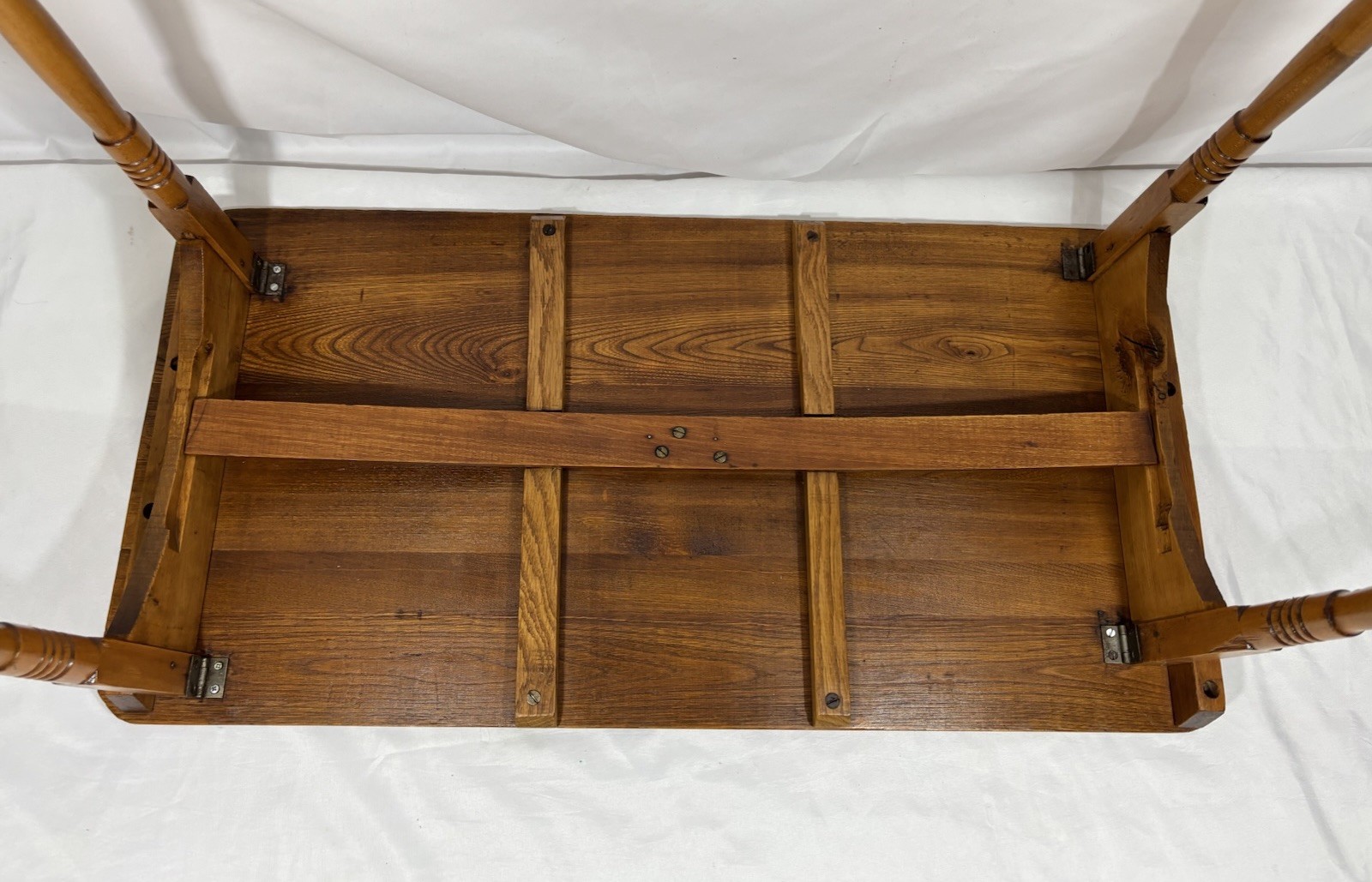 Antique Vintage Folding Wood Sewing Work Table w/ Ruler 35.75"x18" Child’s