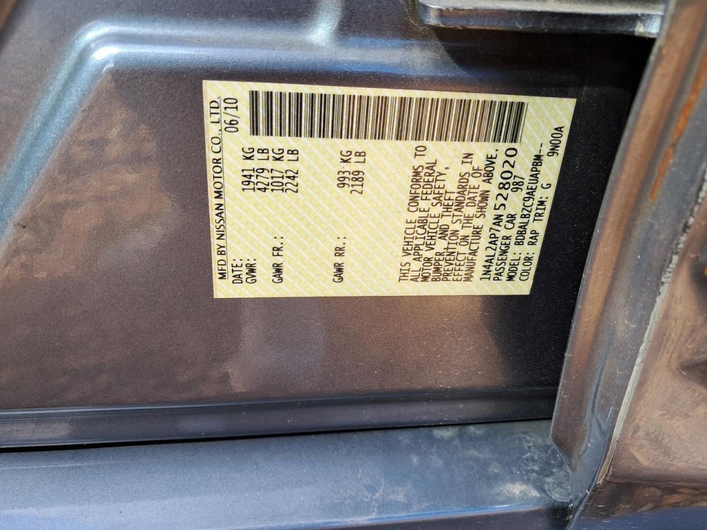ALTIMA 2010 Glove Box 4808852