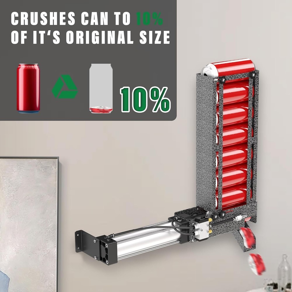 Heavy Duty Wall-Mounted Can Crusher - Efficient and User-Friendly Recycling Tool