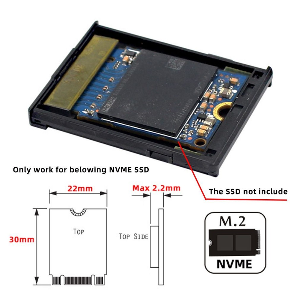 Type-B CFexpress to NVME 2230 Memory Card Kit Case CFE CFB NGFF M-key Adapter