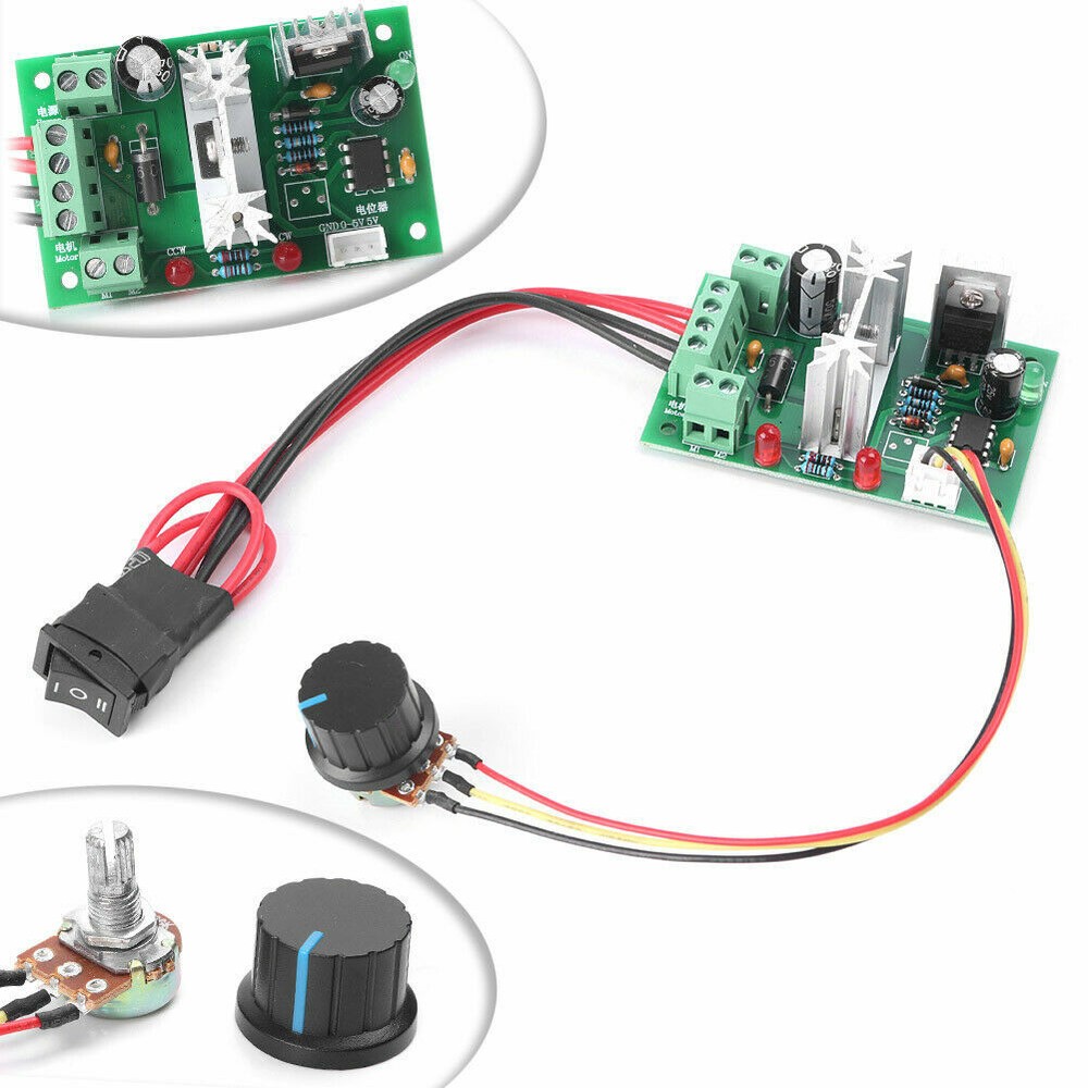 DC 6-30V Voltage Regulator 80W 10A Reversible Speed Control PWM Control Switch