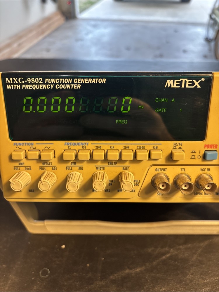 Metex MXG-9802 Function Generator With Frequency Counter. With Power Cord