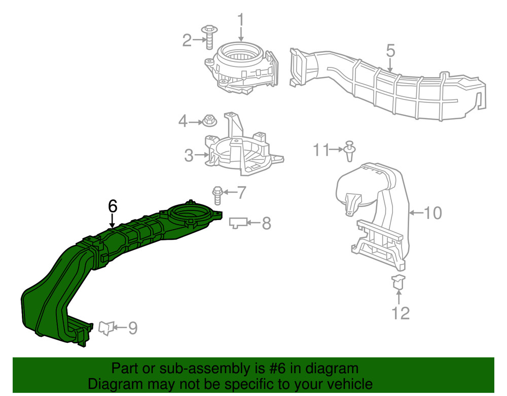 Genuine GM Inlet Duct 22867639