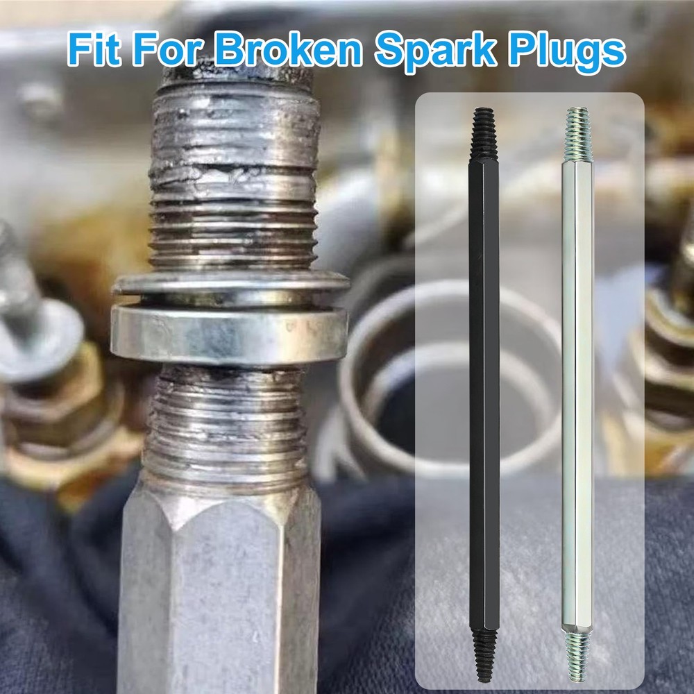2pcs Broken Fracture Damaged Spark Plug Screw Thread Tap Extractor Removal Tool