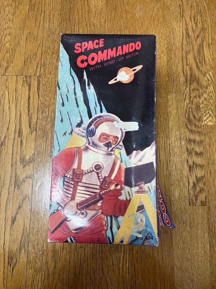 Showa Retro Tin Reprint Space Commando Astronaut