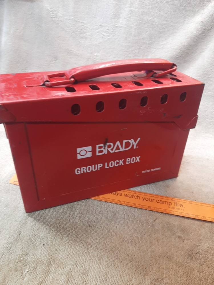 Brady Lock Group Lock Box Red