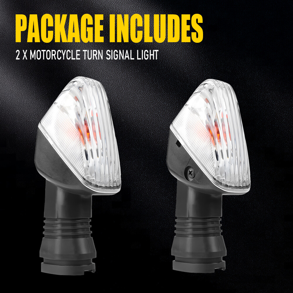 4x Front+Rear Clear Turn Signal Indicator Lamp For Kawasaki KLR 650 KLR650 08-17