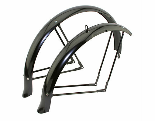 26 FLARED DUCKTAIL STANDARD BALLOON FENDER SET BLACK.