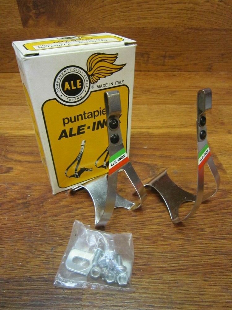 NOS ALE TOE CLIPS - INOX CHROME - SMALL - ART. 90