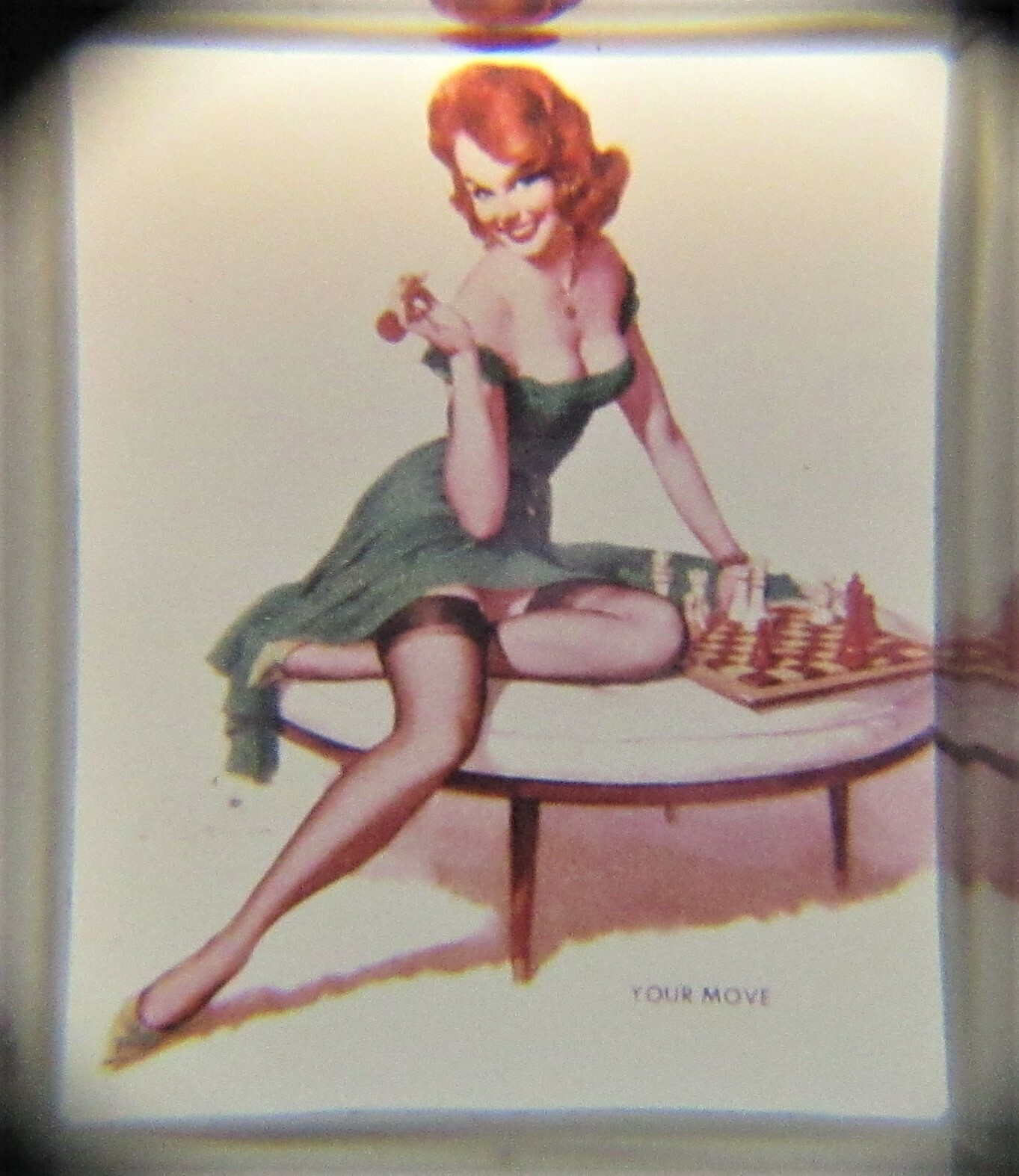 Pin Up Girls ~ Elvgren Slide Viewer Key Chains + Store Display 1950’s