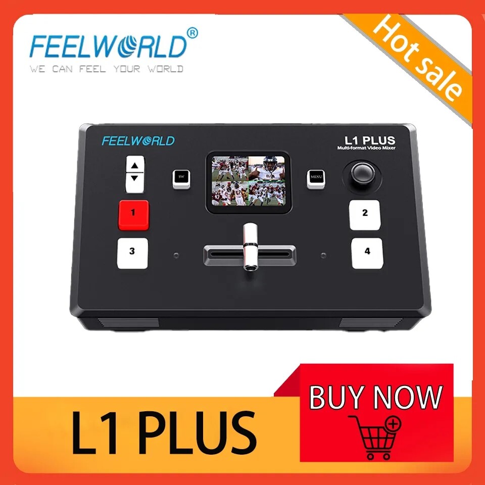FEELWORLD L1 PLUS Multi-Format Video Switcher Real time Recording PTZ Control