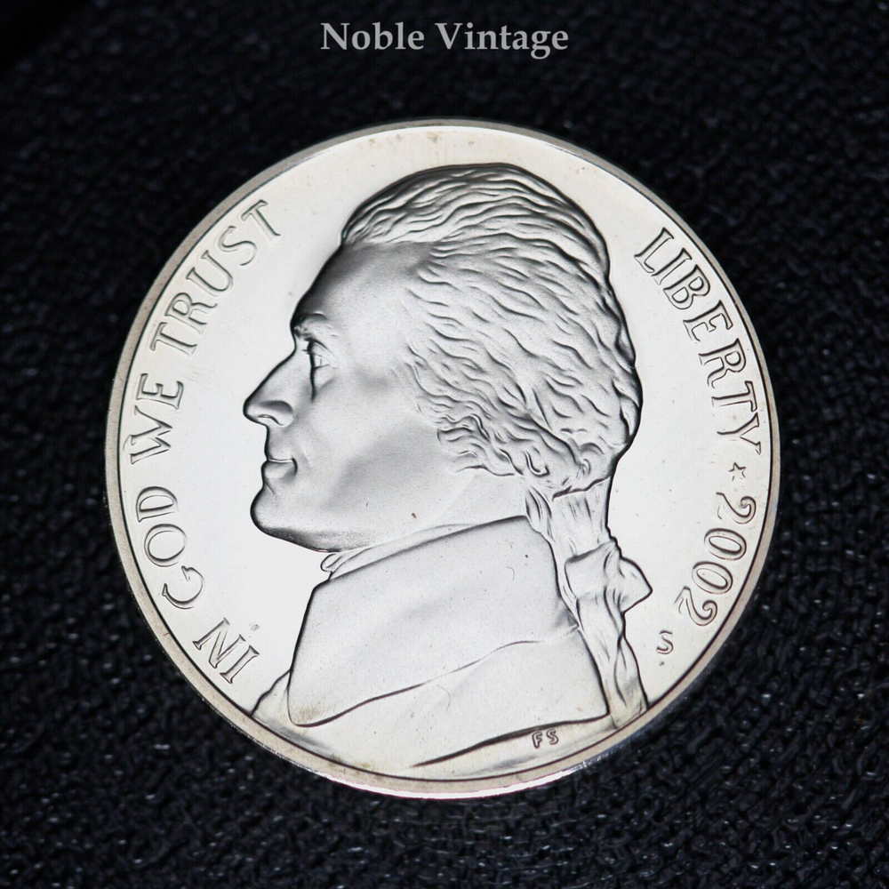 2002 S Proof Jefferson Nickel - From a proof set