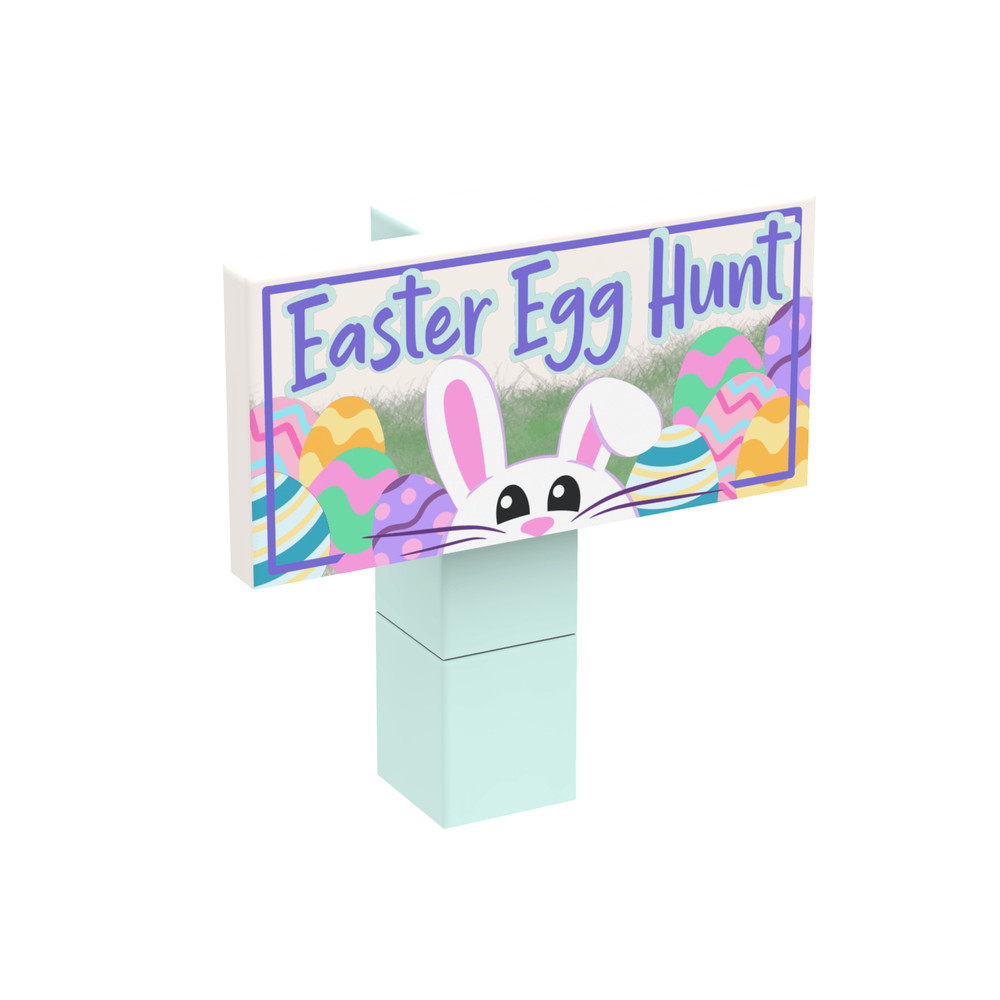 "Easter Egg Hunt" Sign & Post - Easter - Spring - Custom Printed - Brick City