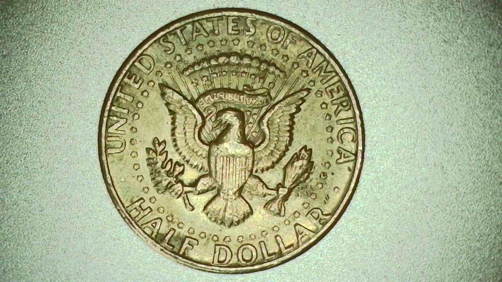 1974D Kennedy Half Dollar Coin Error - Struck Through & Filled "D" Error - 293