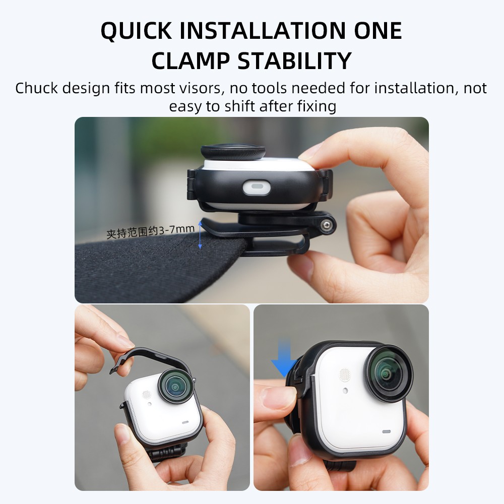 Cap Mount Clip Mount For Insta360 Go Ultra Camera Vertical Horizontal Adjustable