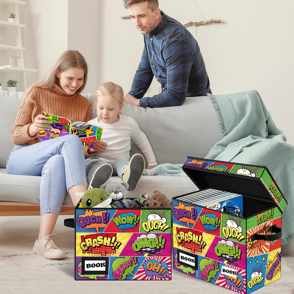 5 Pack Comic Book Storage Boxes - Heavy Duty Collapsible Organizers