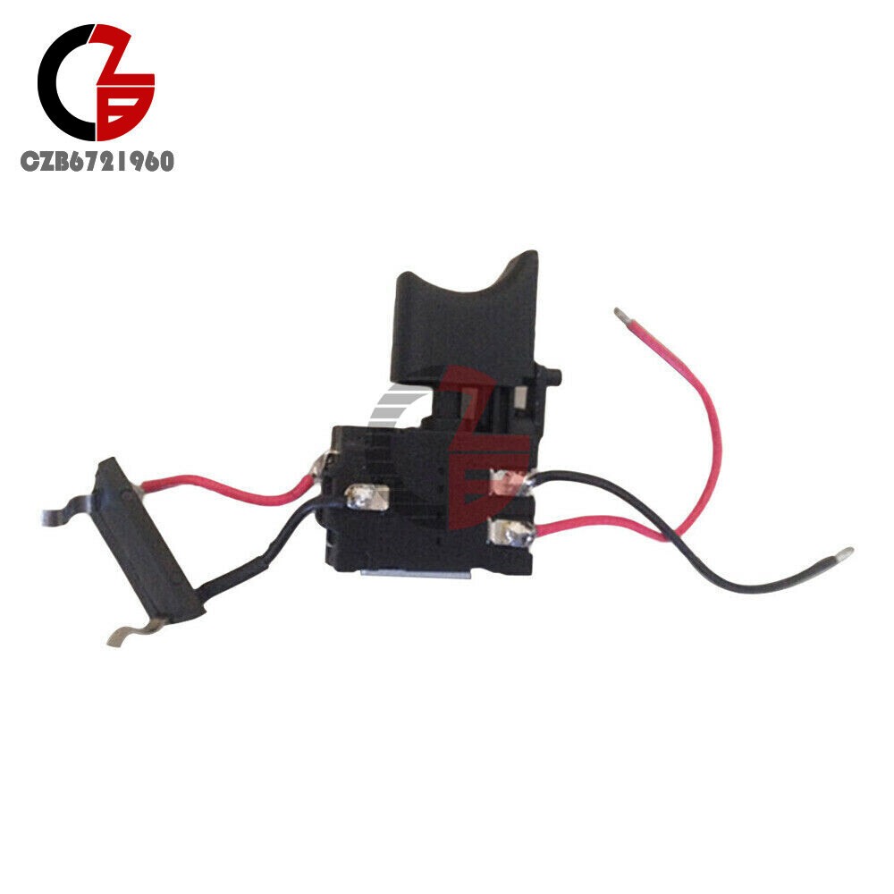 Electric Cordless Drill Trigger Switch 16A 7.2V-24V Push Button with Small Light