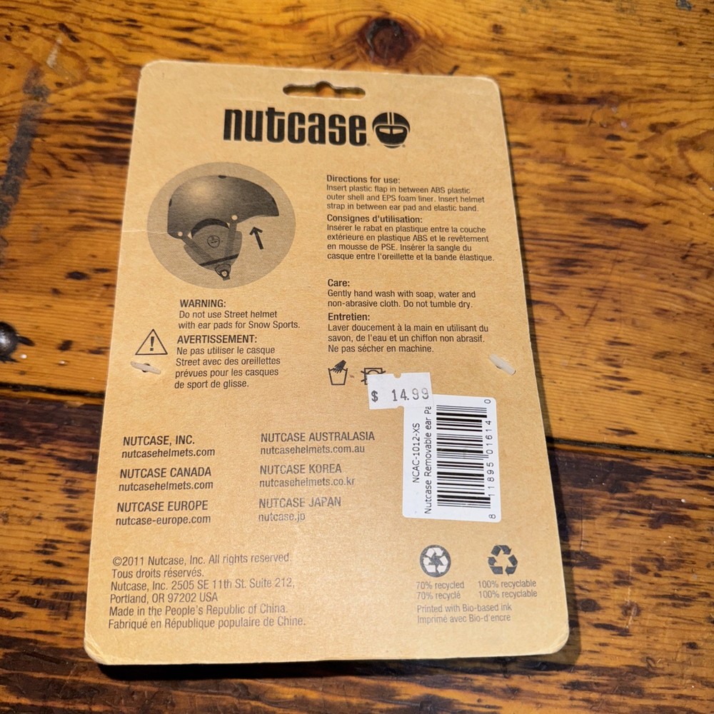 Nutcase Removable Ear Pads XS Size