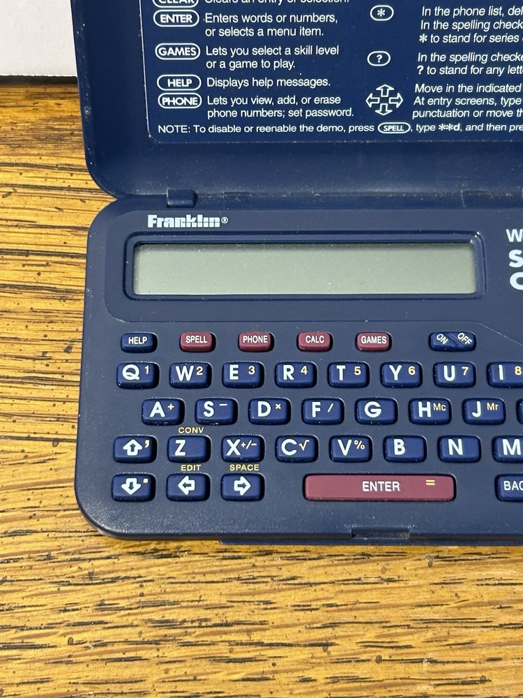 Vintage Franklin Webster's Spelling Corrector Plus NCS-101 Spell Checker Tested