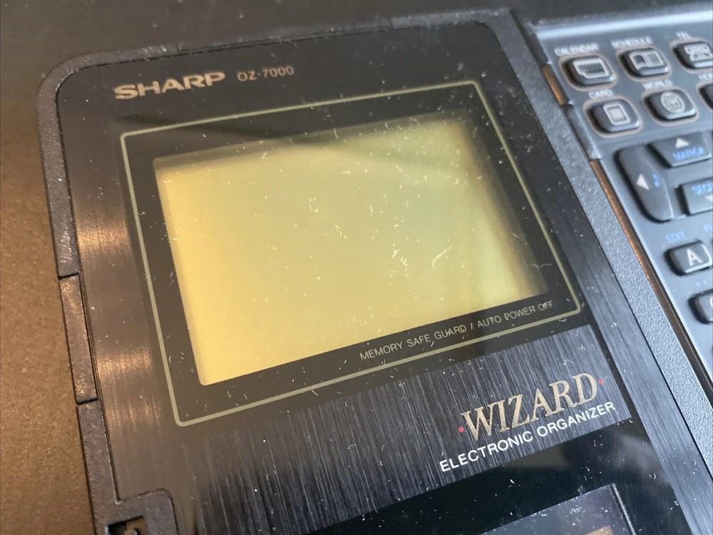 Vtg Sharp OZ-7000 Wizard Electronic Organizer Bundle- Tested Working - New Batts