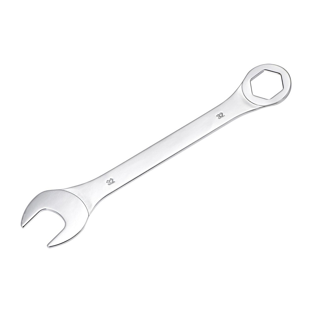 Thin Combination Wrench with Offset 6-Point End and Angled Open End 32mm
