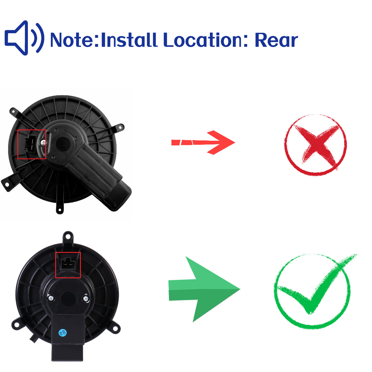 Rear Blower Motor Fan For 2001-2016 Dodge Grand Caravan/Chrysler Town & Country