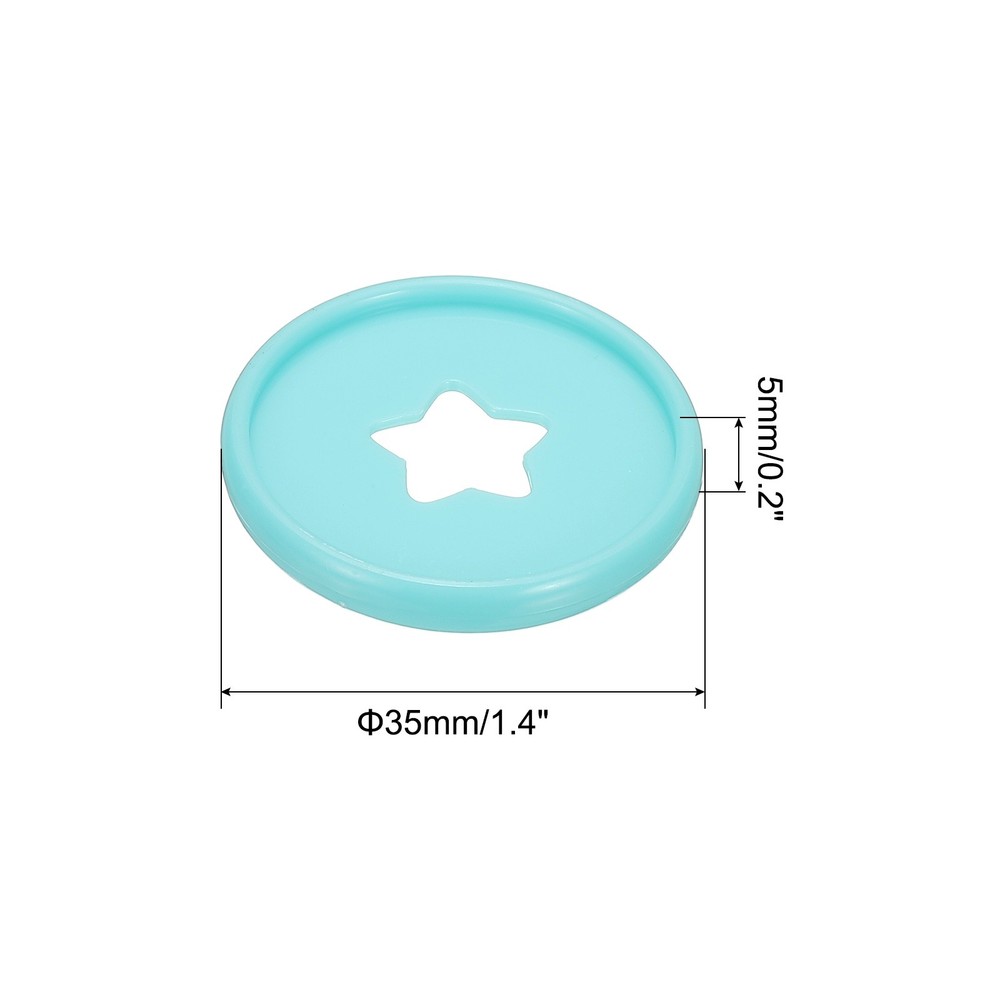 35mm Plastic Book Binding Discs, 11 Pack Expansion Discs Star, Light Blue