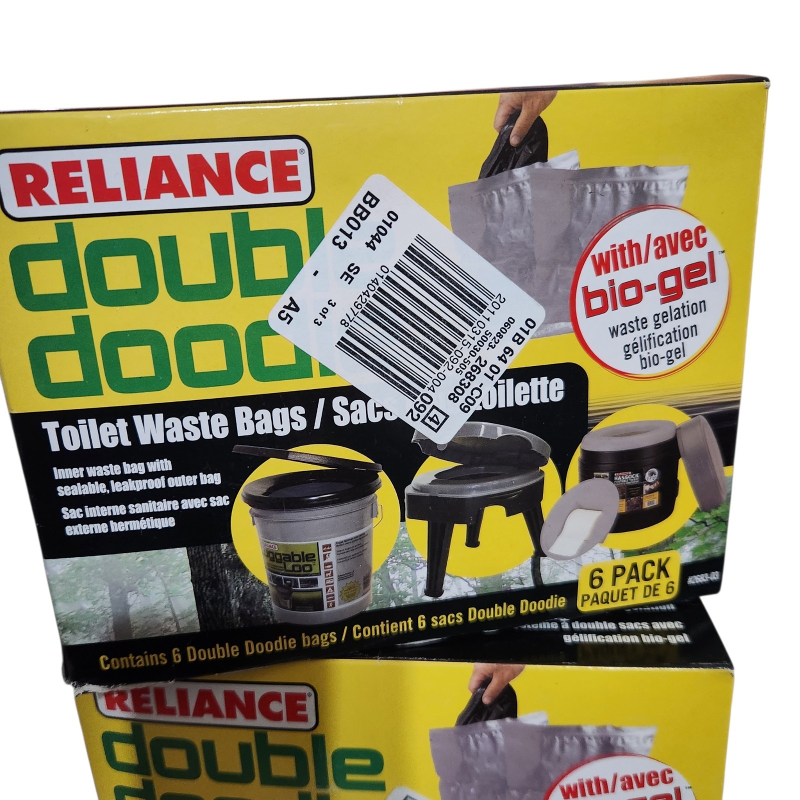 Reliance Double Doodie Waste Bags with Bio Gel 2x 6 packs 2683 (12)