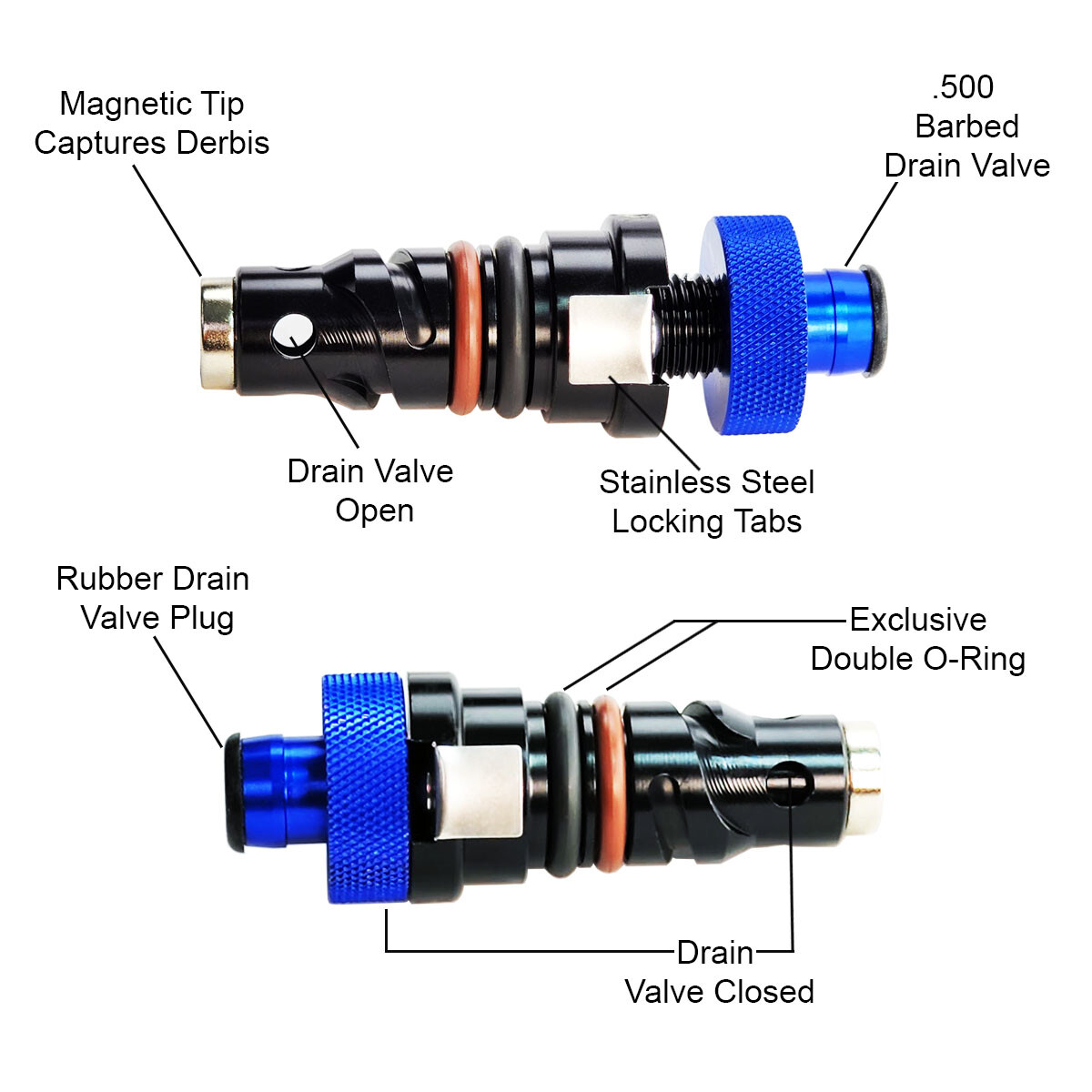 UPR Oil Drain Valve Plug Fits 15-23 Mustang 5.0 F150 Bronco 2.7 3.0 3.5 No Leak