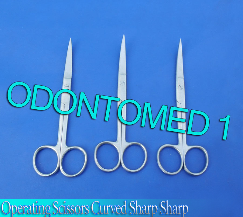 12 OPERATING DISSECTING SURGICAL SCISSORS 5.5" CURVED SHARP SHARP BLADES