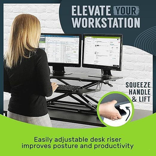 TechOrbits Black Standing 32" Desktop Converter