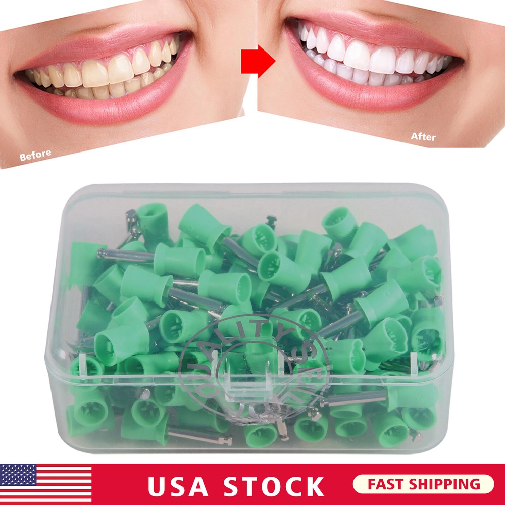 100pcs/Box Dental Prophy Tooth/Teeth Polishing Cups Brushes Latch Type Webbed