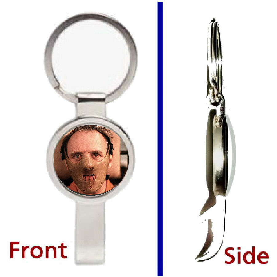The Silence of the Lambs Hannibal Lecter Pendant Keychain secret bottle opener