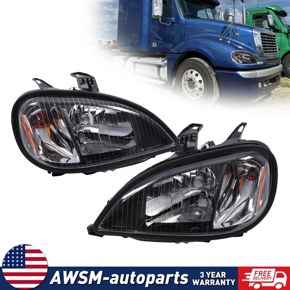Headlights Assembly Compatible With For Freightliner Columbia 2004-2017 Pair