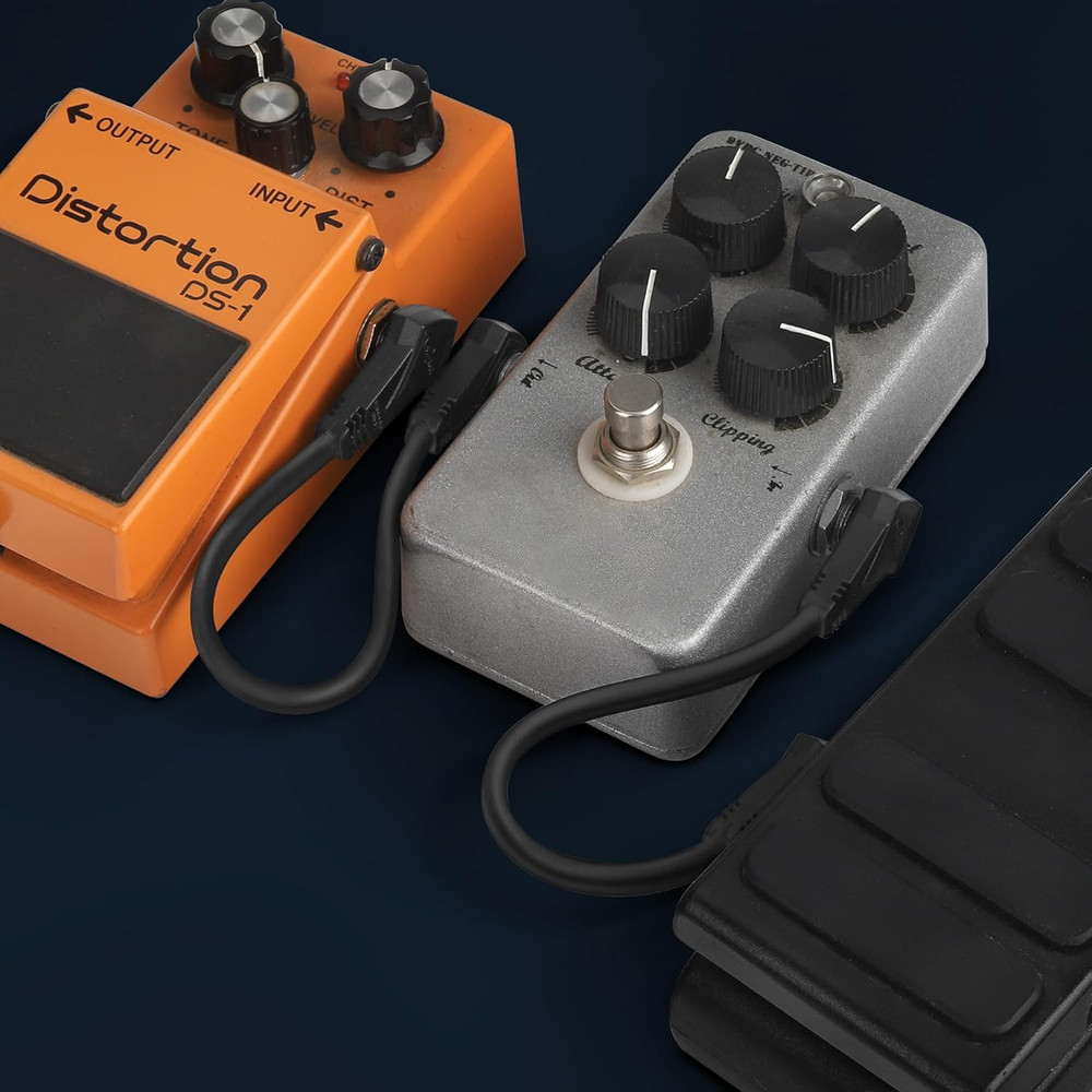 3-Pack 6-Inch Right Angle Guitar Patch Cables for Effect Pedals