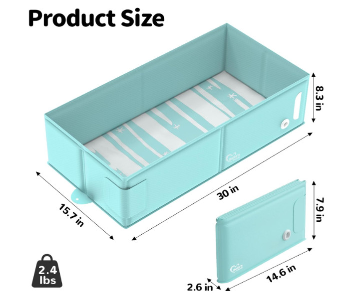 Bella's Friend Collapsible Baby to Toddler Travel Bathtub 6M-3Y Green