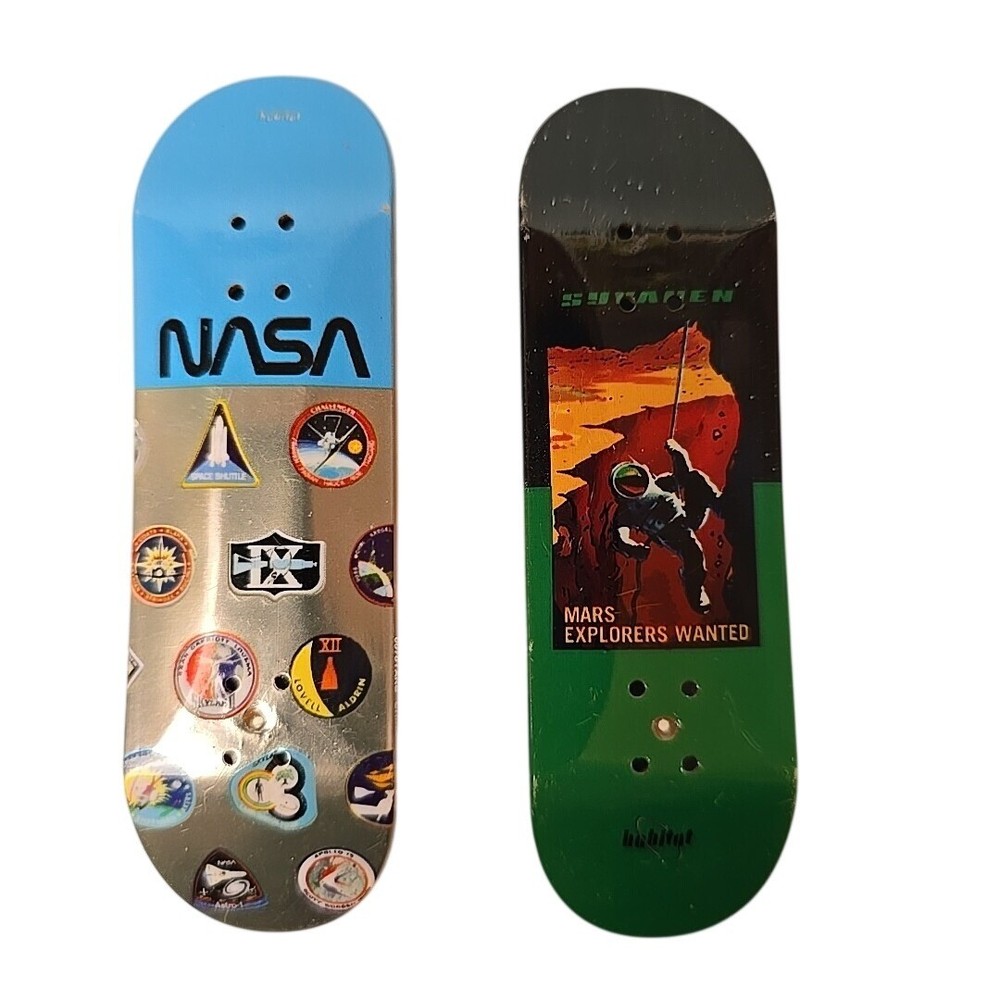 Tech Deck X Habitat NASA Mars & Patch Logo Array Finger Boards ONLY Bundle of 2