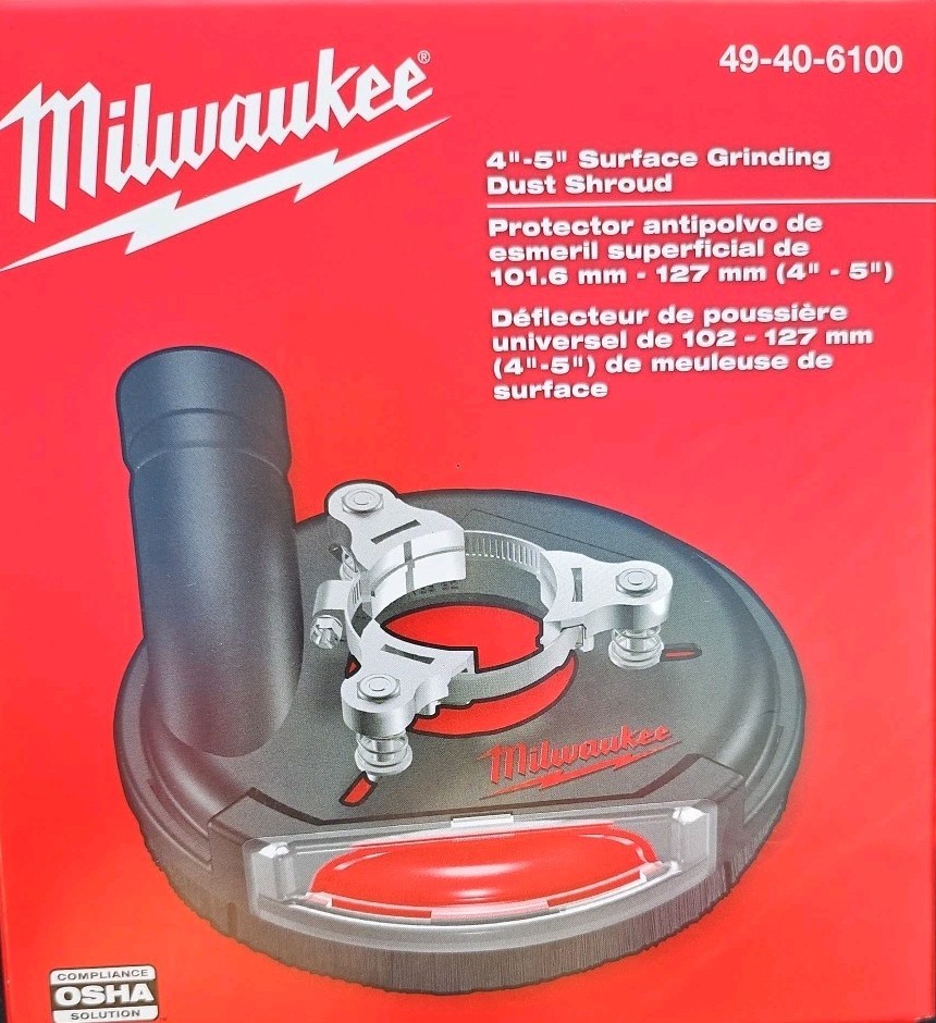 Milwaukee 49-40-6100 4-5" Universal Surface Grinding Dust Shroud NEW in Box