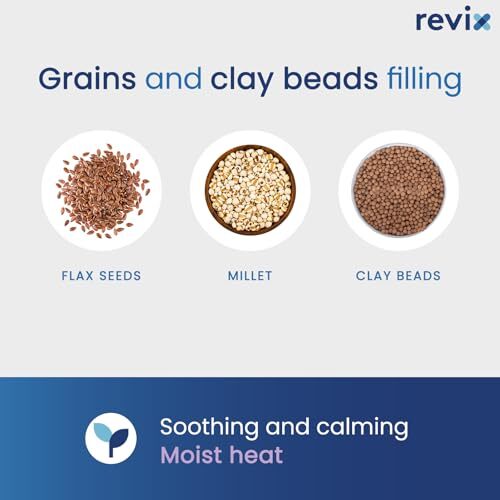 REVIX Microwavable Heating Pad for Neck Shoulders and Back, Assorted Colors