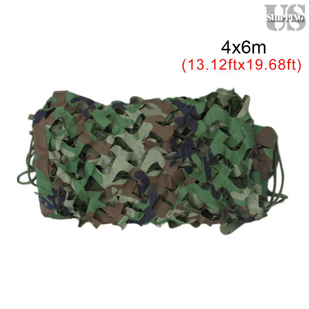 Woodland Camo Netting Military Camouflage Cover for Hunting, Camping, Hideout