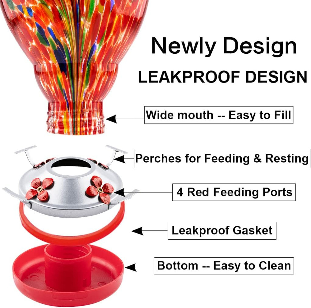 6 Pack Hummingbird Feeder Bottom Replacement Parts Base Set Includes Feeder Base